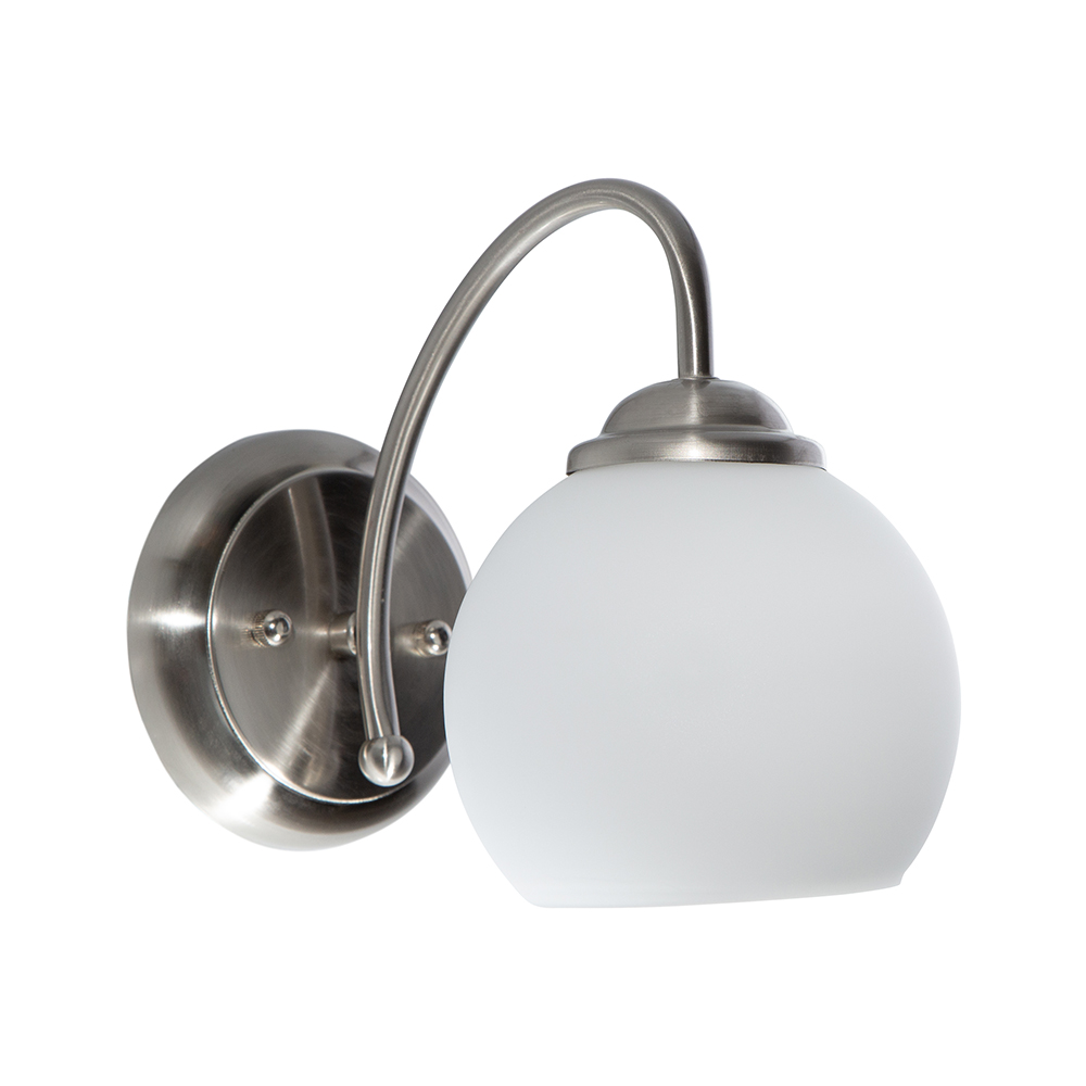 Aplique de Pared Moderno Ike Lite Níquel Satinado 60W E27 1 Luz