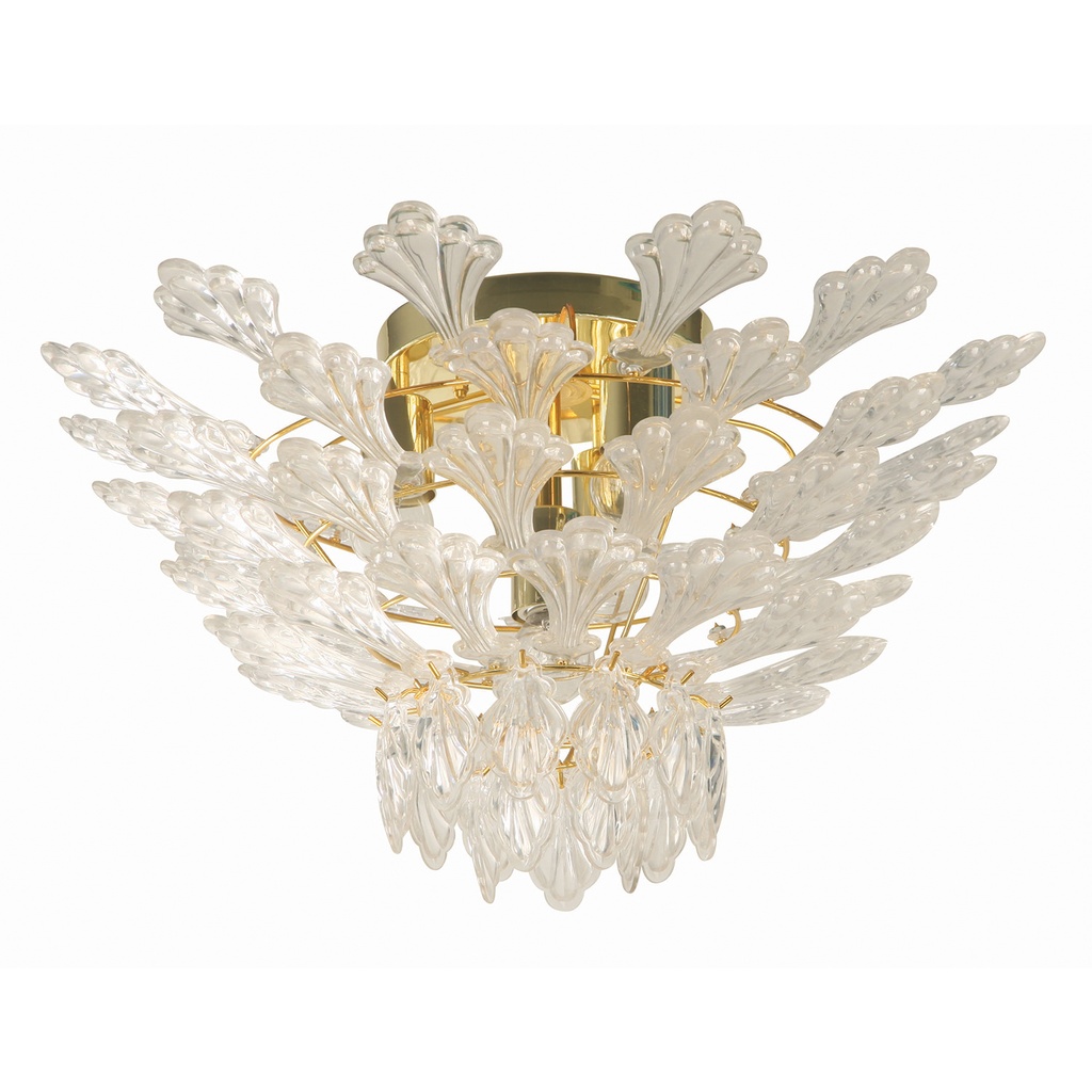 Lámpara de Techo Color Dorado 60W de 4 Luces
