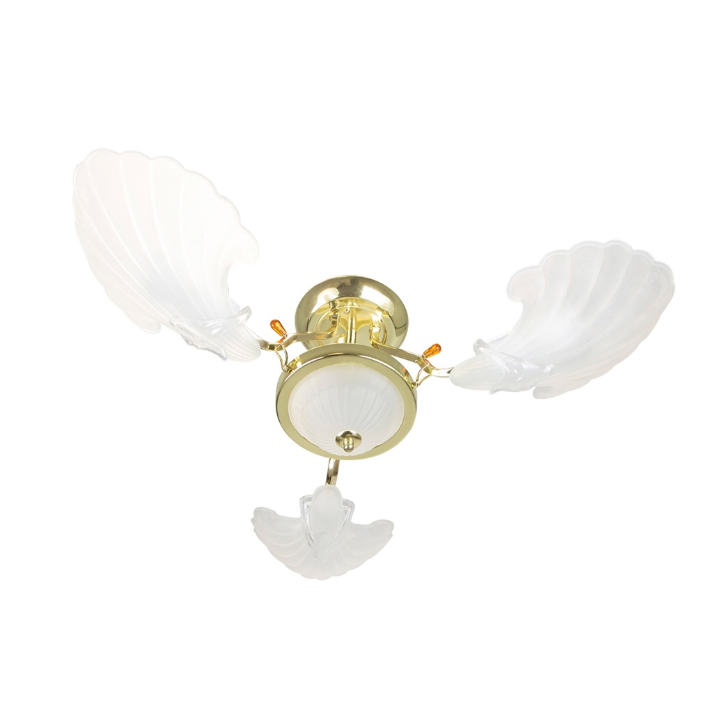 Lámpara de Techo Inlite Vintage Dorado 3 Luces