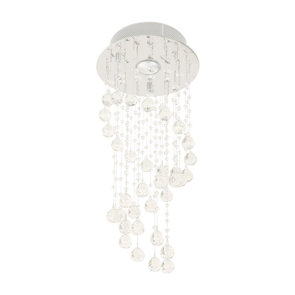 Lámpara de techo de cristal, 1 luz, socket GU10