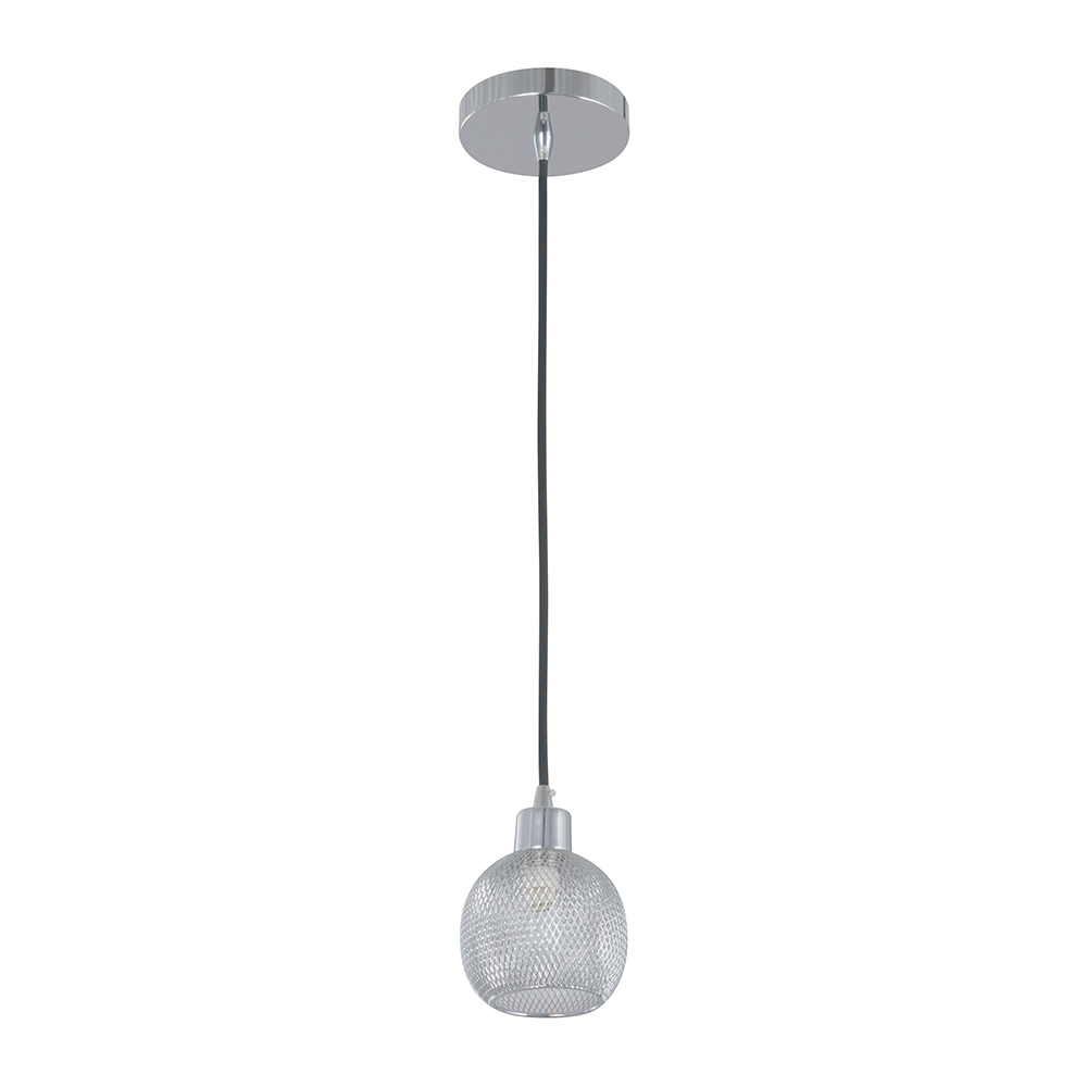 Lámpara De Techo Colgante Cromo G9 40w 1 Luz