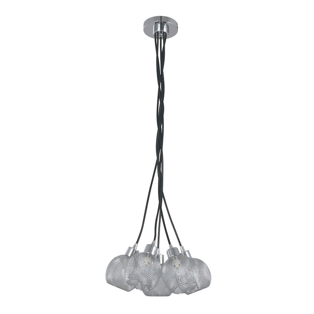 Lámpara Colgante Inlite Color Cromo de 5 Luces