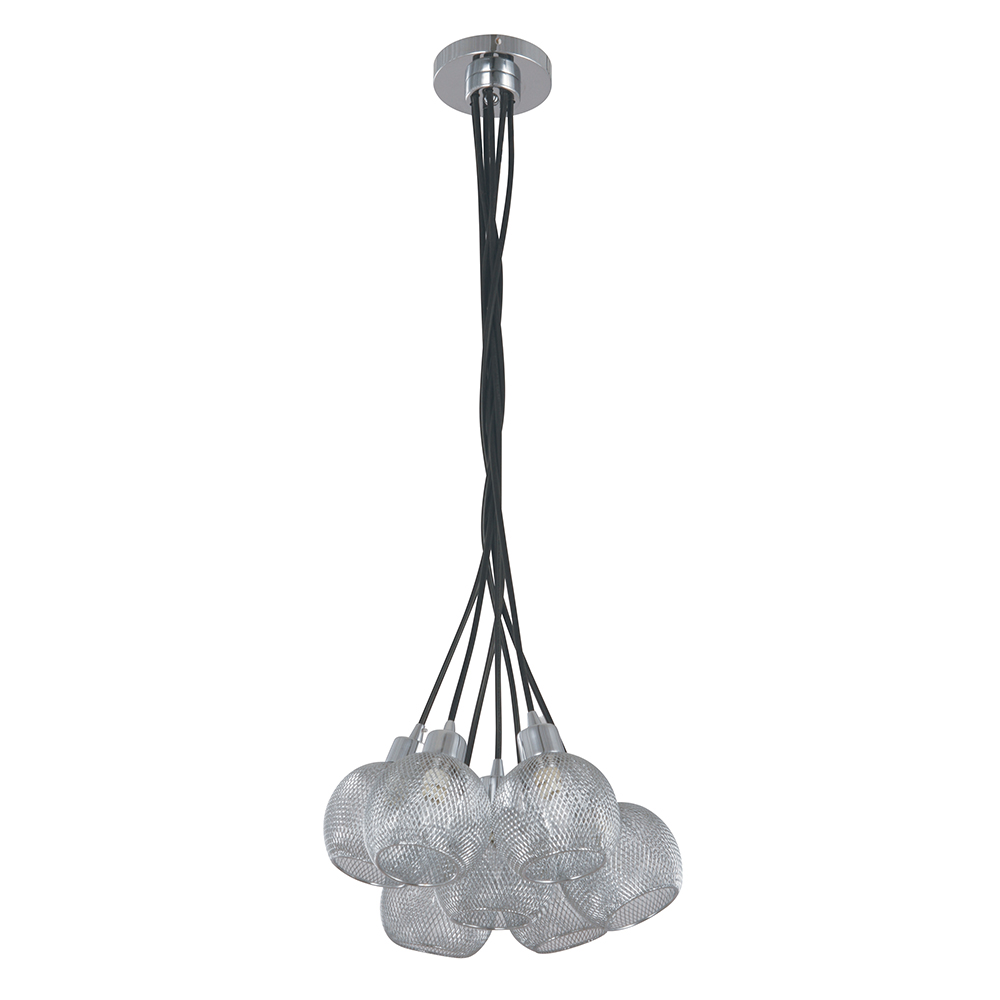 Lámpara Colgante Inlite Color Cromo de 7 Luces