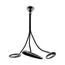 Lámpara de Techo LED, Cromo y Negro, 3 Puntos de Luz