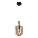 Lámpara Colgante Inlite Negro y Ambar 1 Luz E27 60W