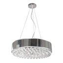 Lámpara Colgante Decorativa Acero Cromo E27 60w 5 Luces