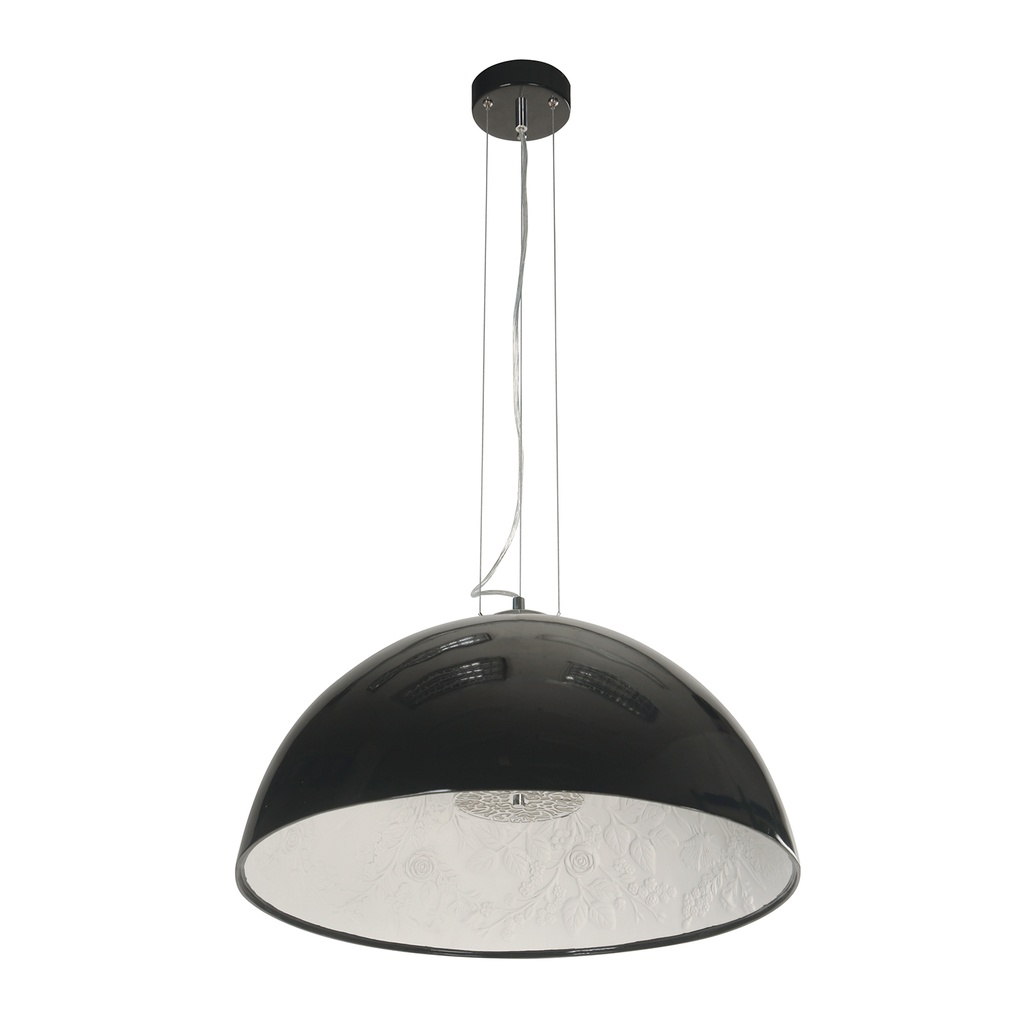 Lámpara Colgante Negro Interior Blanco E27 100w 1 Luz