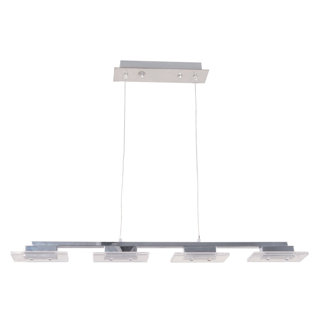 Lámpara LED colgante 4L acabado en cromo LED