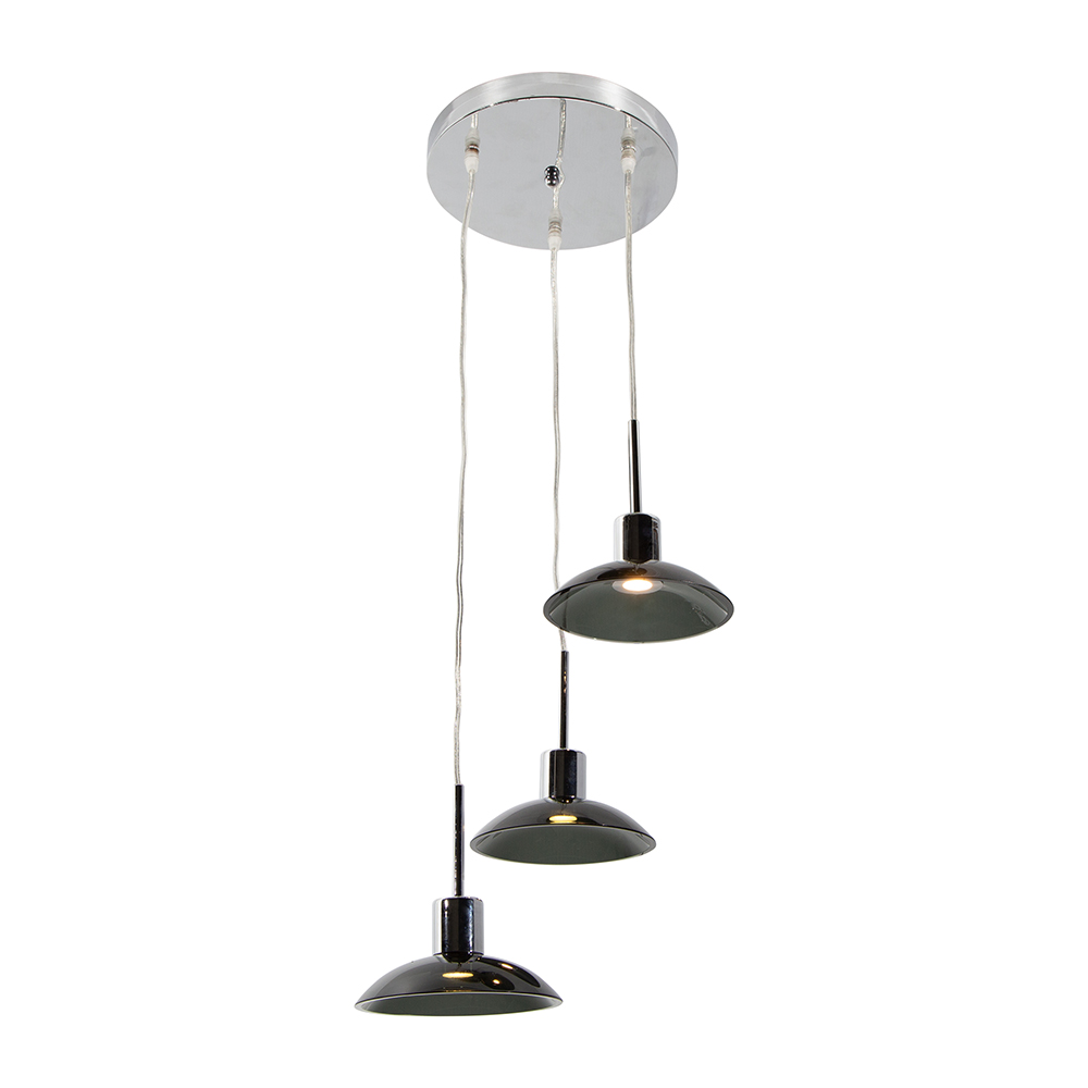 Lámpara Colgante Inlite LED Color Cromo de 3 Luces