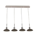 Lámpara LED colgante 4L acabado en cromo LED