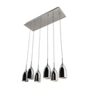 Lámpara Colgante Lumicentro LED Color Cromo 6 Luces 2 W