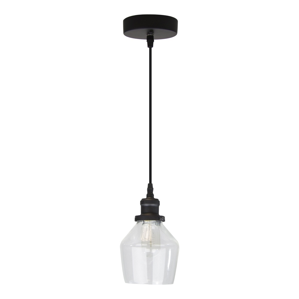 Lámpara Colgante Inlite Negro Mate 1 Luz 40W E27