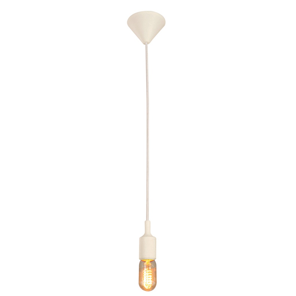 Lámpara Colgante Inlite con Foco Edison Color Blanco 1 Luz