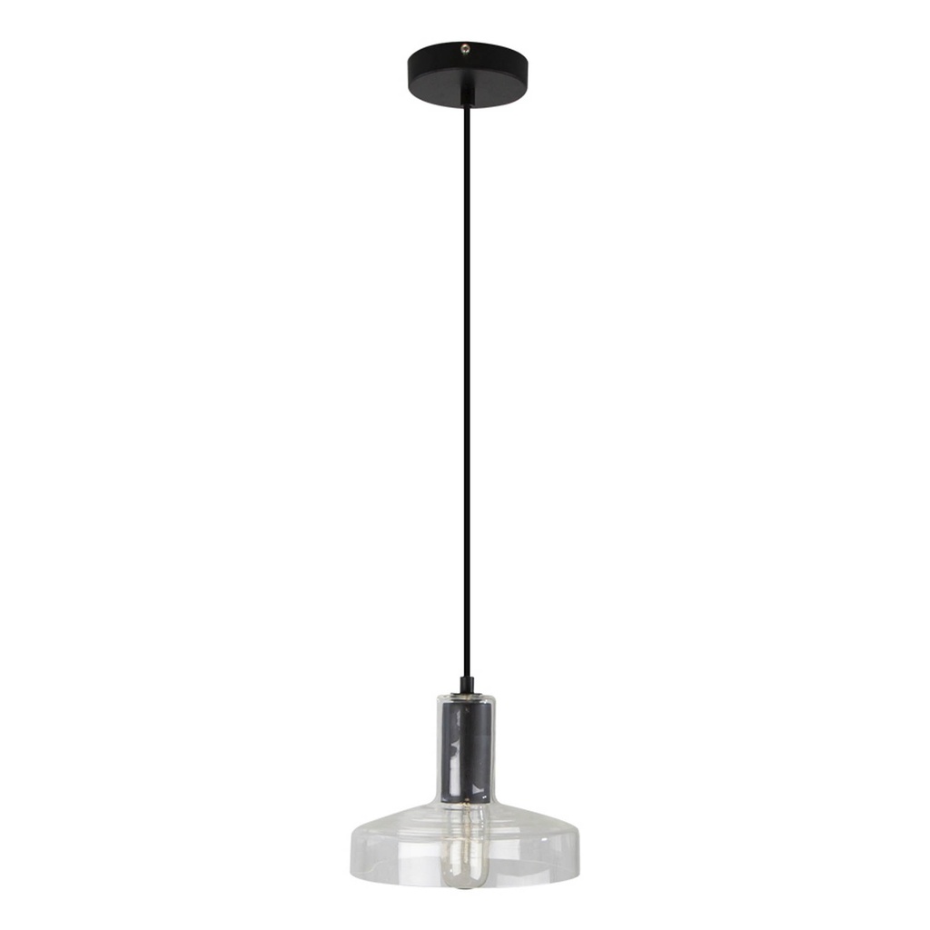 Lámpara Colgante Vintage Vidrio Negro Mate E27 40w 16.5cm