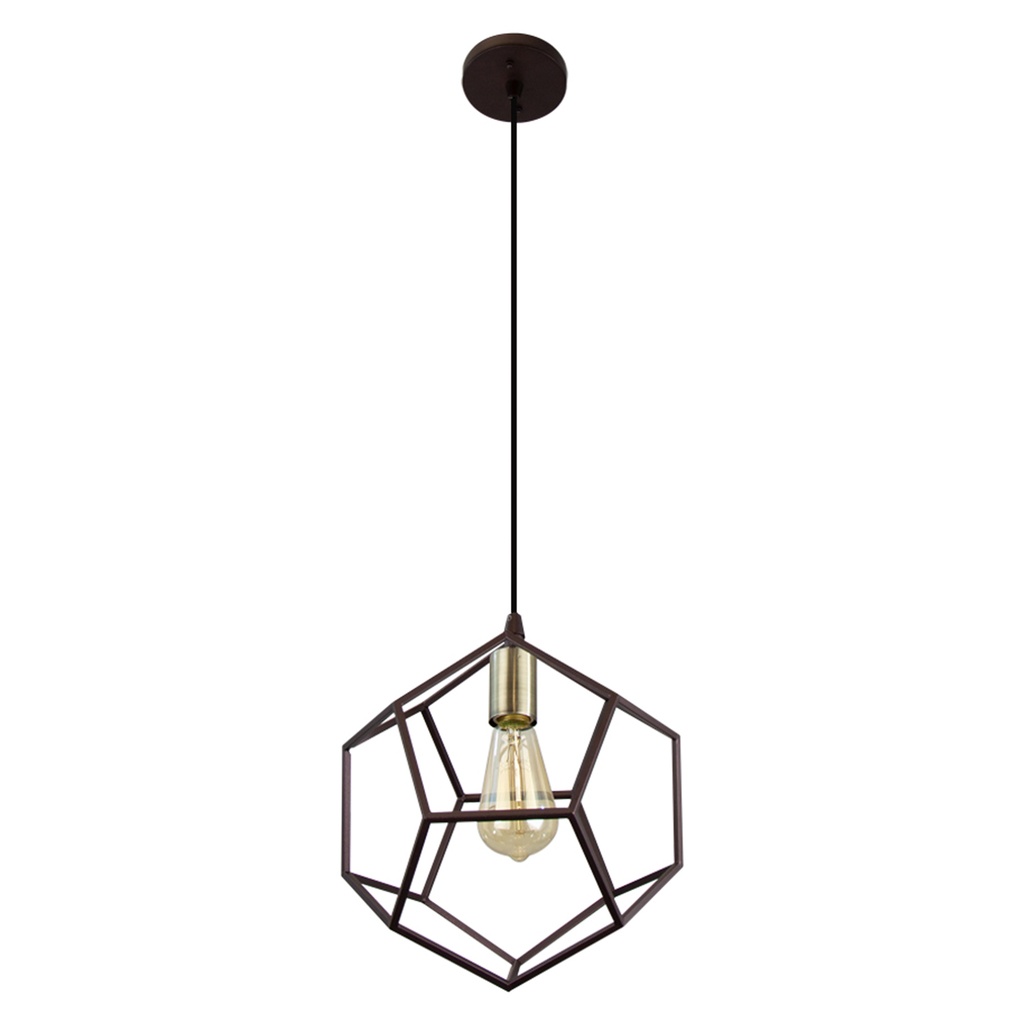 Lámpara Colgante Inlite Color Bronce Cepillado de 1 Luz