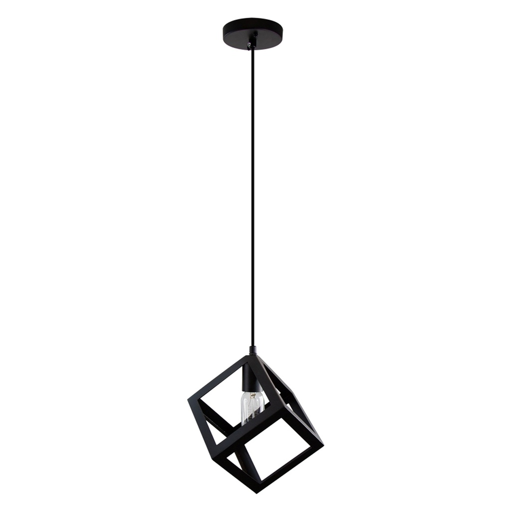 Lámpara Colgante Inlite Acero Color Negro de 1 Luz
