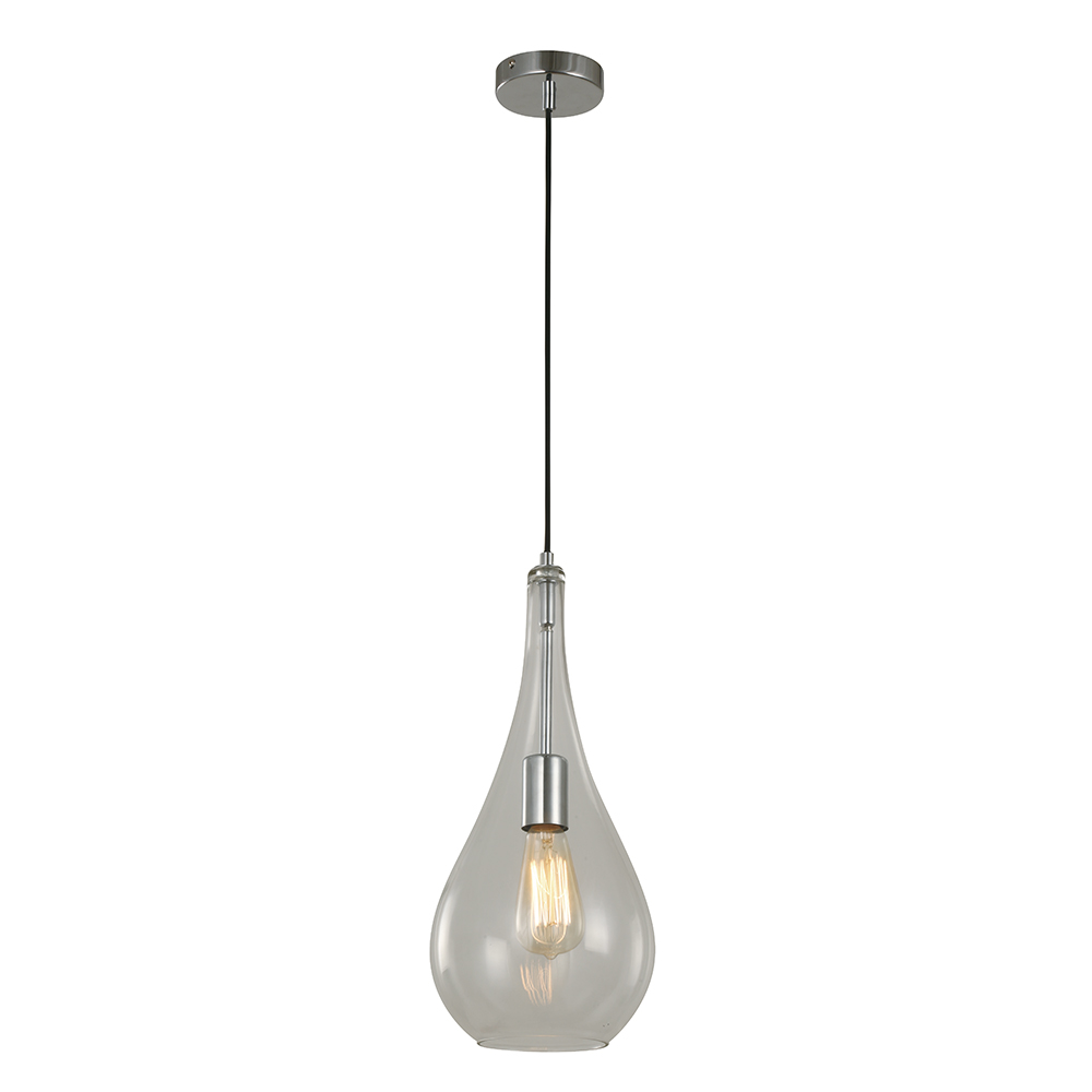 Lámpara Colgante, Cromo, 1 Luz