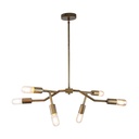 Lámpara de Techo Vintage acabado dorado E27 6 Luces