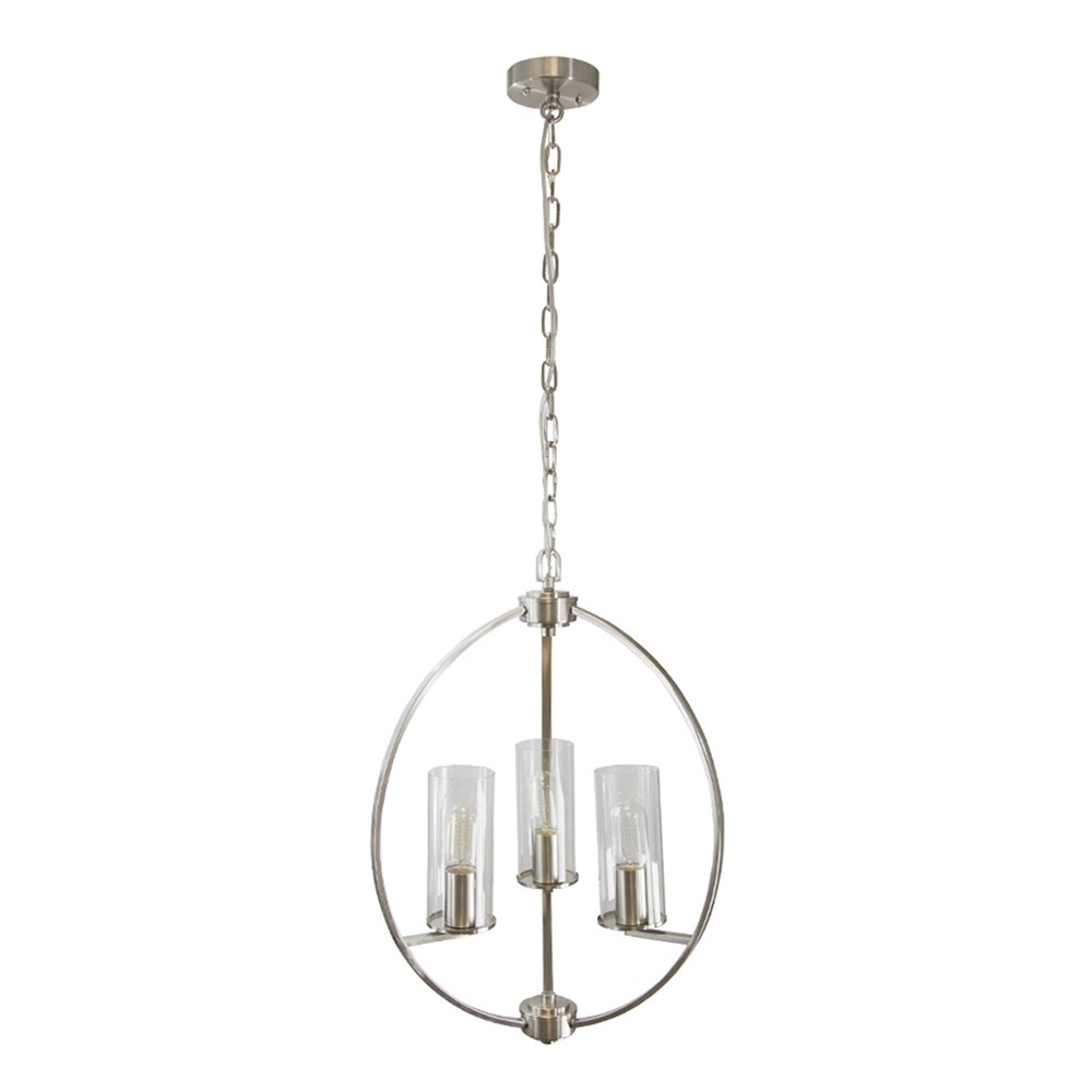 Lámpara Colgante Inlite Color Níquel Satinado de 3 Luces