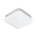 Plafón De Techo Led 17w Moderno, Níquel Satinado, Luz Cálida