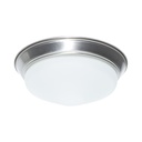 Lámpara De Techo Led 17w, Níquel Satinado, Luz Cálida 3000k