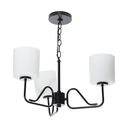 Lámpara de araña Tobin Collection moderna de 3 luces 100W, acabado negro mate