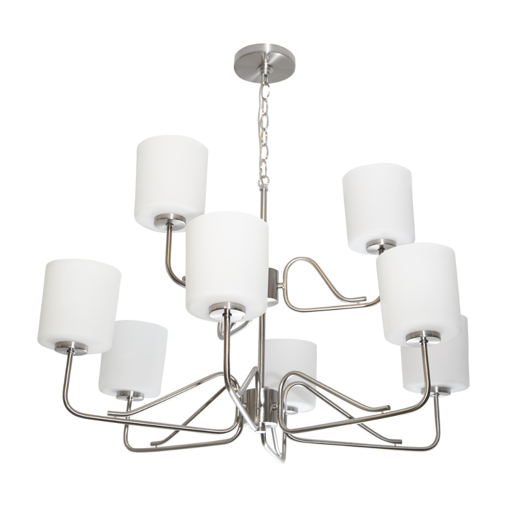 Candelabro Tobin Collection 9 luces , acabado en niquel pulido 100W