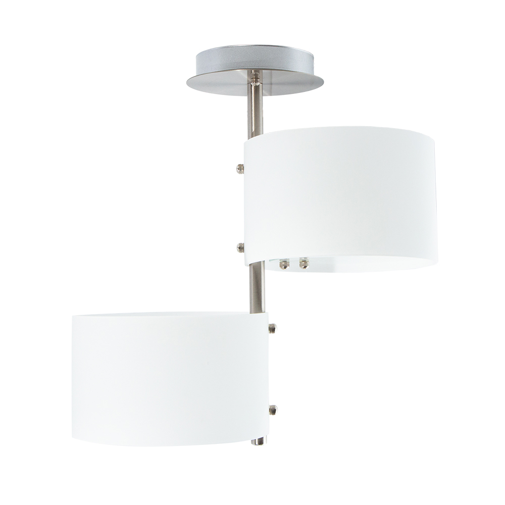 Lámpara de Techo Ike Lite Níquel Satinado 2 Luces 60W E27