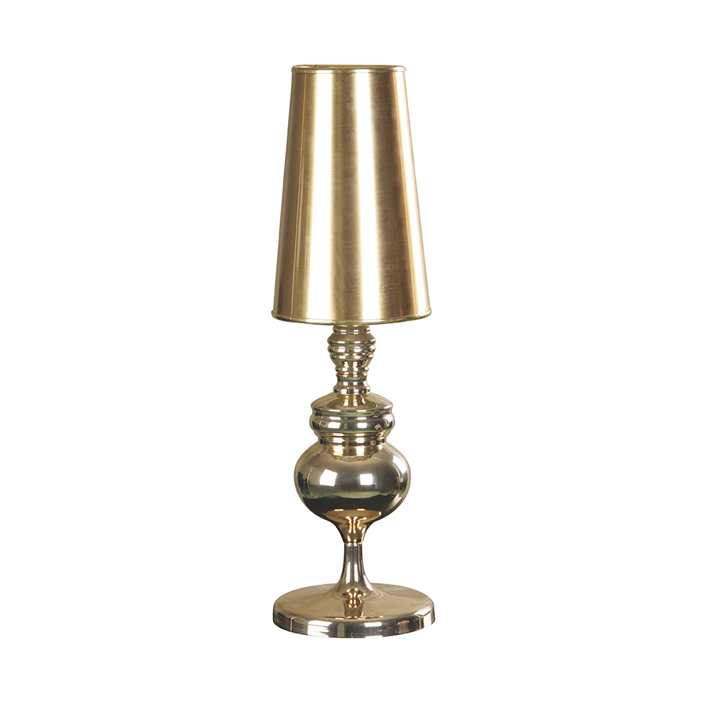 lampara de mesa 1L acabado dorado E27