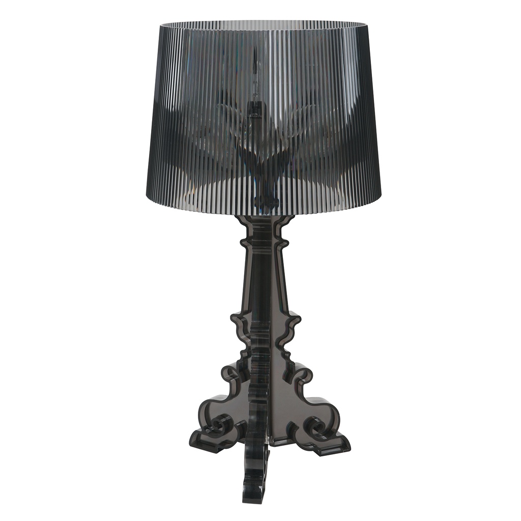 lampara de mesa 3L acabado en negro transparente E12