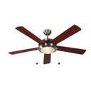 Ventilador De Techo Madera Clara/caoba 3 Velocidades  52