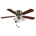 Ventilador Techo Flint 3 Luces 42" 5 Aspas, Control De Cadena