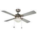 Ventilador Techo Gris Plata Aspas Blanco / Gris  42 Led