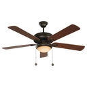 Ventilador Techo 52" Bronce 5 Aspas Reversibes 60W 3 Velocidades