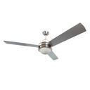 Ventilador de techo 52" Lumicentro Níquel Satinado 1 Luz E27