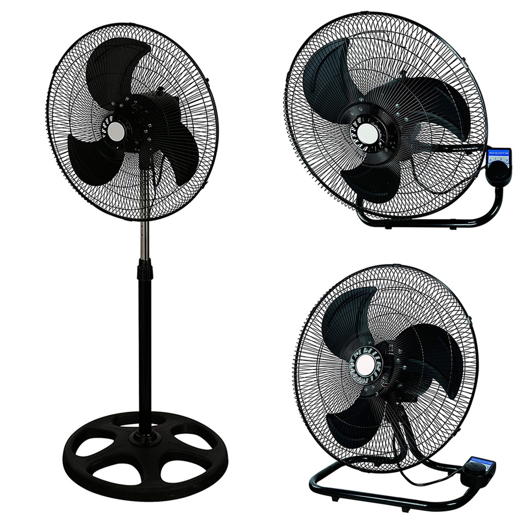 Ventilador de Piso 18" Artfan Negro 3 en 1 con 3 Velocidades