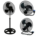 Ventilador de Piso 18" Artfan Negro 3 en 1 con 3 Velocidades