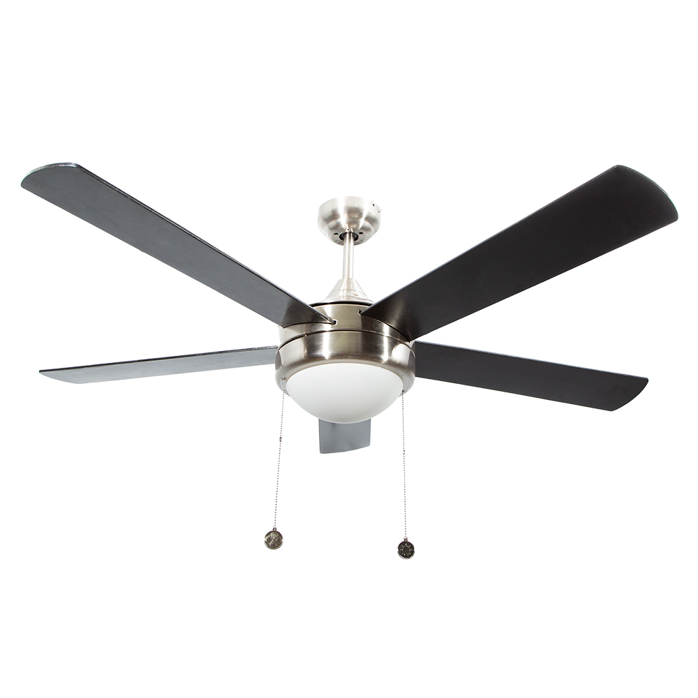 Ventilador de Techo 52" Níquel Satinado 2 luces 40W E27