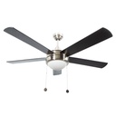 Ventilador de Techo 52" Níquel Satinado 2 luces 40W E27
