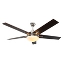 Ventilador de Techo 52" Níquel Satinado 2 luces, 40W, E27