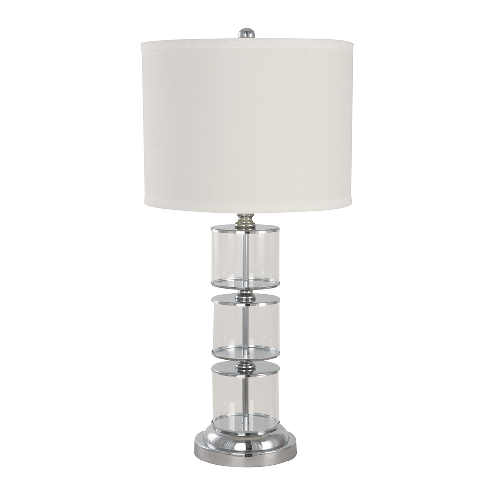 Lámpara de Mesa Inlite Color Blanco y Transparente de 100W