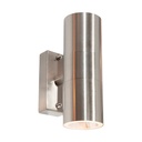 Lámpara de pared exterior, Níquel Satinado 2L GU10 35W