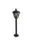 Lámpara de poste exterior IP44, acabado negro, 1 luz E27, 10W