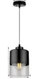Lámpara colgante, acabado negro mate, 1 luz E27, 40W
