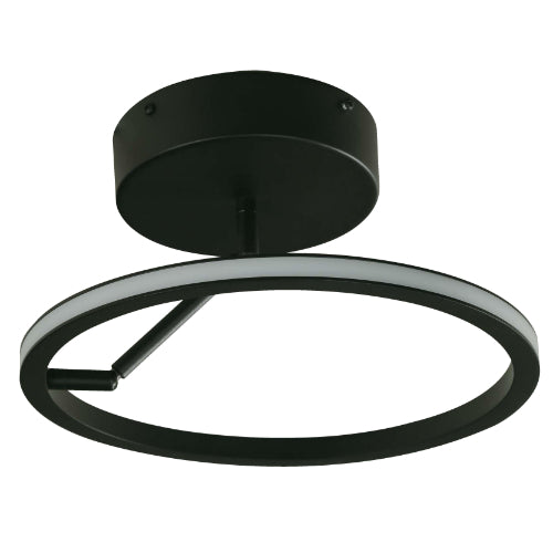 Lámpara de techo LED 4000K, acabado negro, 20W 450 lm