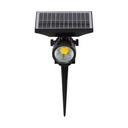 Luz solar LED para jardín, IP54, acabado negro 1L 1W 3.7V 3000K