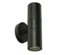 Aplique de exterior, acabado negro, IP44, 2 luces GU10, 7W
