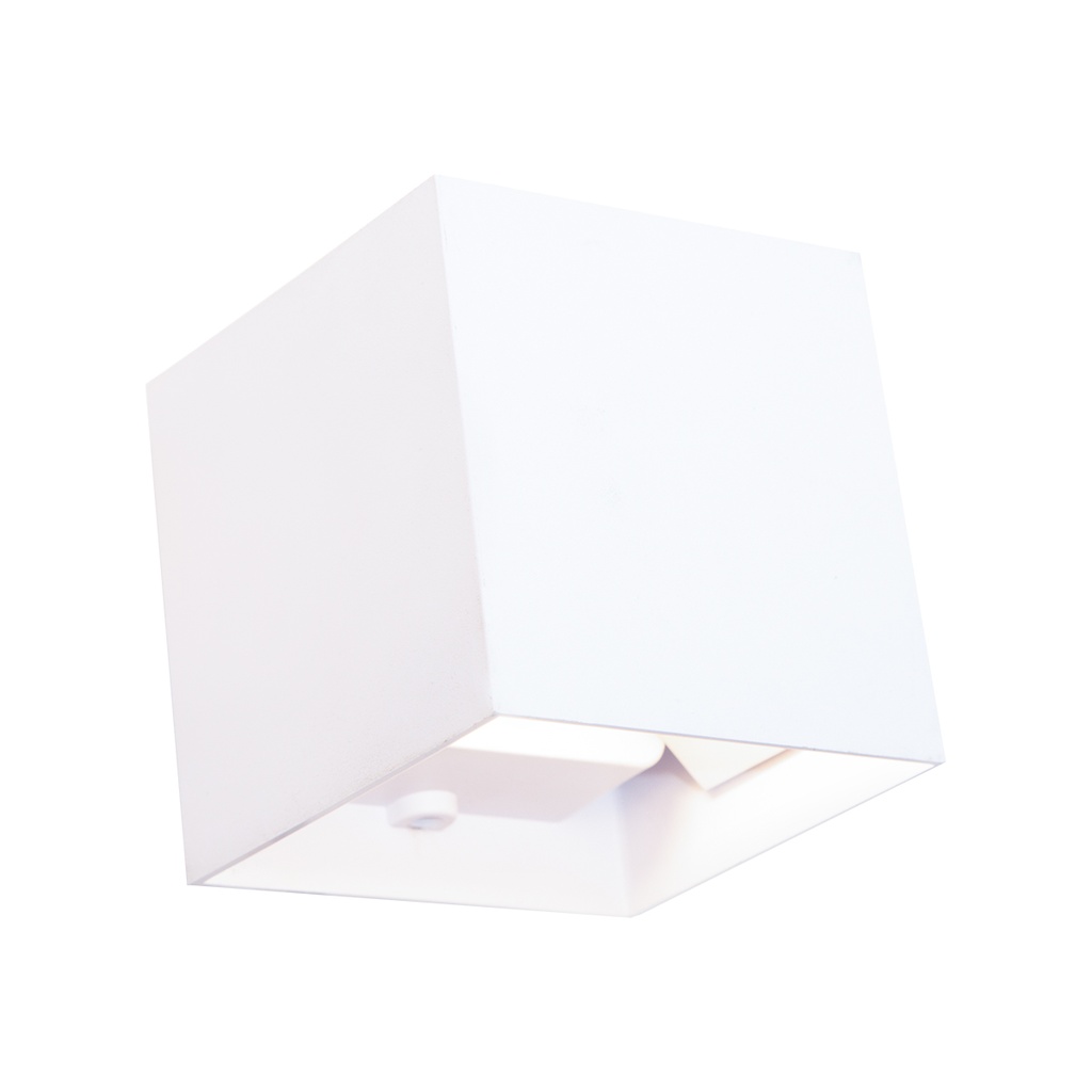 Lámpara de pared LED, acabado blanco, 6W, luz amarilla 3000K