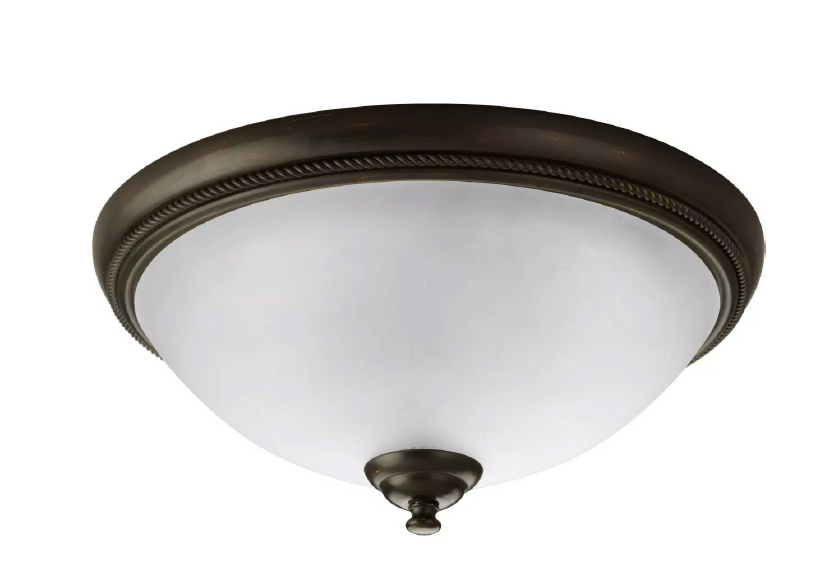 Plafón Bronce Antiguo 2L 75W