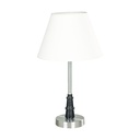 Lámpara de mesa níquel satinado 60w E27 1 Luz